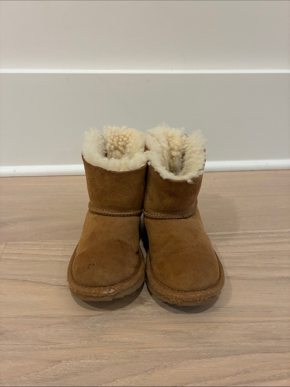 UGG Kids Chestnut Suede Shearling Boots